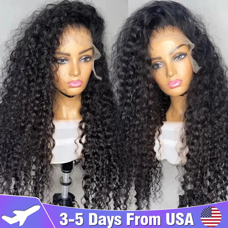 13x4 13x6 Deep Wave Lace Front Wig Human Hair Transparent Lace Frontal Wigs For Women Human Hair Wigs PrePlucked Lace Front Wig